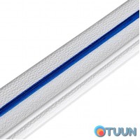 Плінтус РР самоклеючий білий з синьою смужкою 2300*70*4мм (D) SW-00001831