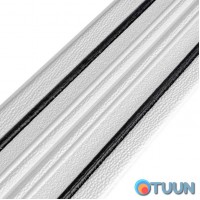 PP skirting board self-adhesive white with black stripe 2300*140*4mm (D) SW-00001810 PP skirting board self-adhesive white with black stripe 2300*140*4mm (D) SW-00001810