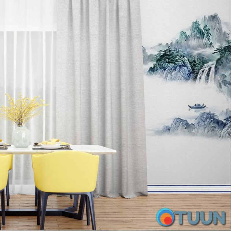 PP self-adhesive skirting board white with blue stripe 2300*140*4mm (D) SW-00001811