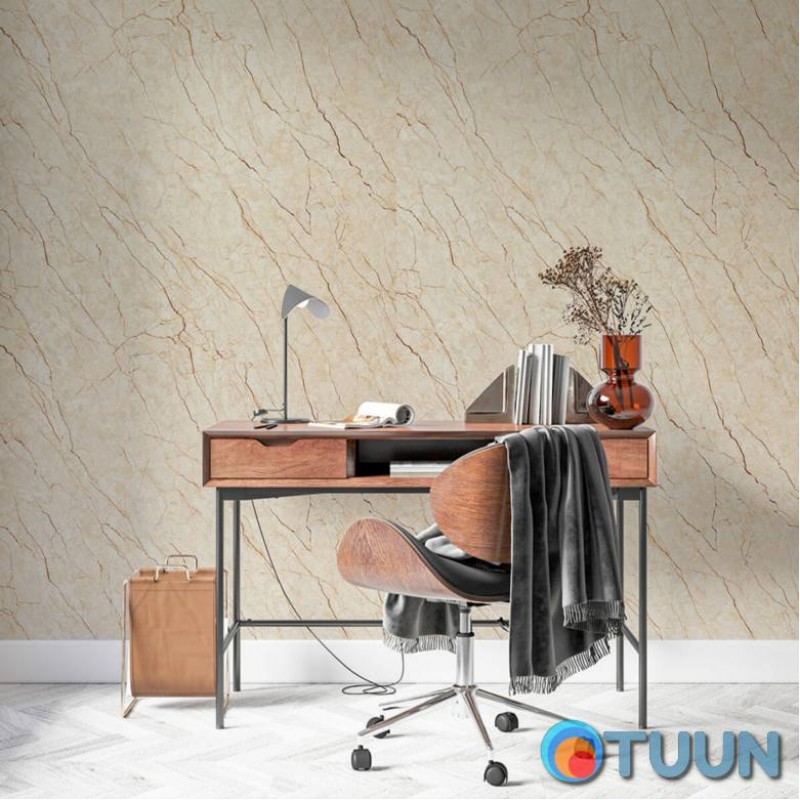 Decorative PVC plate light beige marble 1.22x2.44mx3mm SW-00001408