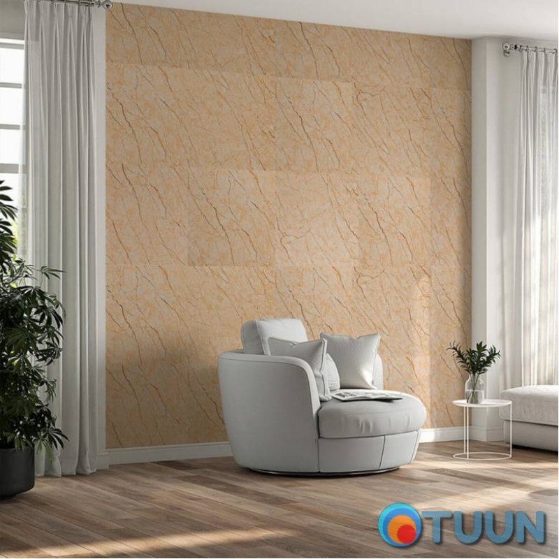 Decorative PVC plate beige marble 600*600*3mm (S) SW-00001618