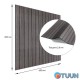 Vinyl self-adhesive coating 3D slats metal ash 600*600*2.8mm (D) SW-00002196
