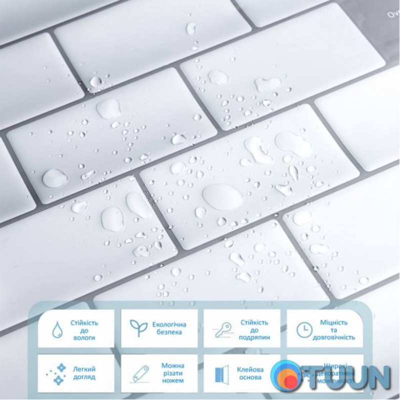 Self-adhesive polyurethane tile white brick 305x305x1mm (D) SW-00001193