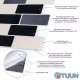Self-adhesive polyurethane tile black gray milk brick 305x305x1mm (D) SW-00001329
