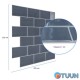 Self-adhesive polyurethane tile gray brick 305x305x1mm SW-00001153