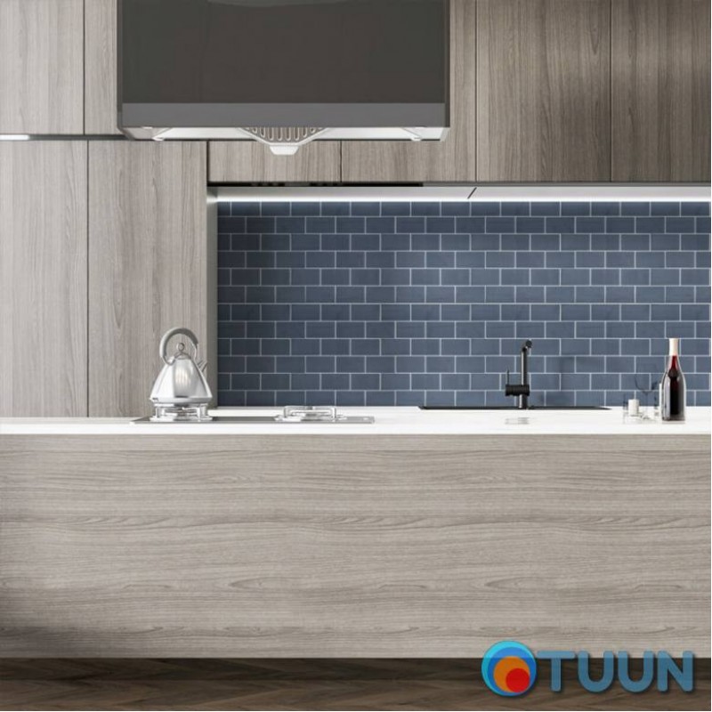 Self-adhesive polyurethane tile gray brick 305x305x1mm SW-00001153