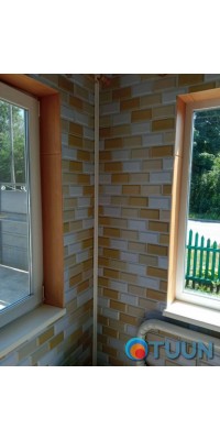 Декоративная ПВХ панель бело-бежевый клинкерный кирпич 960х480х4мм SW-00001430