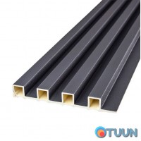 Рейка декоративная WPC стеновая черный 3000х160х23мм SW-00001861