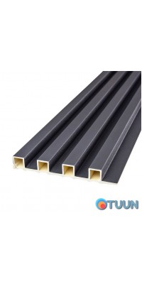 Decorative WPC wall strip black 3000x160x23mm SW-00001861