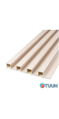 Decorative WPC wall strip milky 3000x160x23mm SW-00001858