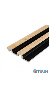 Decorative strip PS pine with graphite 2900x120x20mm SW-00002146