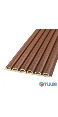 Decorative WPC round wall strip chestnut 3000x152x15mm SW-00001872