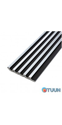 Decorative strip PS black with silver 2900x120x12mm SW-00002133
