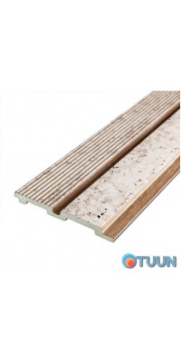 Decorative strip PS cream marble with gold inclusions 2900x120x12mm SW-00001748