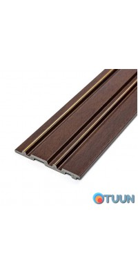 Decorative strip PS dark walnut with gold 2900x120x12mm SW-00002131-