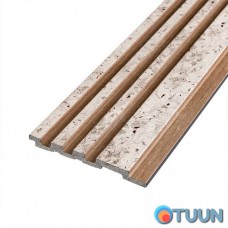 Decorative strip PS light marble with gold inclusions 2900x120x11mm SW-00002141-