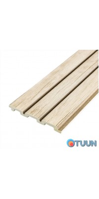 Decorative strip PS white oak 2900x120x12mm SW-00001741