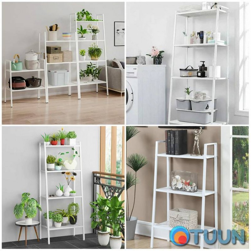 Стеллаж-этажерка трехъярусный из металла белый 60*33*110см SW-00002103