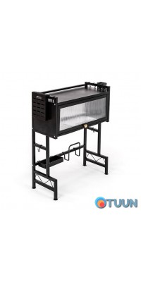 Shelf-organizer for storing and drying dishes above the sink mobile stainless steel black 65*30*78cm SW-00002115