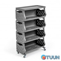 Стеллаж универсальный для хранения четырехъярусный 60*30*100см SW-00002260