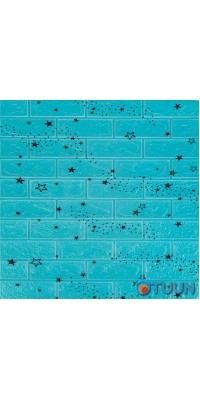 Self-adhesive 3D panel blue stars 700x770x3mm (321) SW-00001342