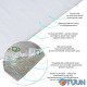 Self-adhesive vinyl tile in a roll white canvas 0.6 * 3m * 2mm Mat SW-00002032