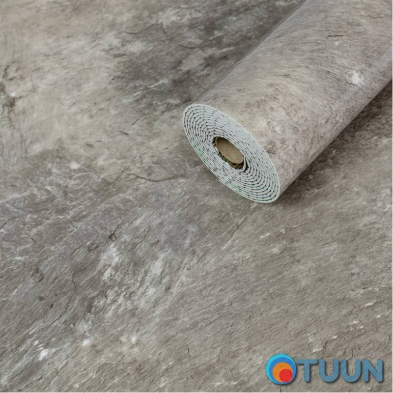 Self-adhesive vinyl tile in a roll gray marble 3000x600x2mm Gloss SW-00001286