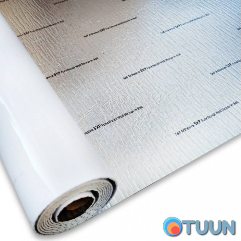 Self-adhesive vinyl tile in a roll white air marble 3000x600x2mm Gloss SW-00001287
