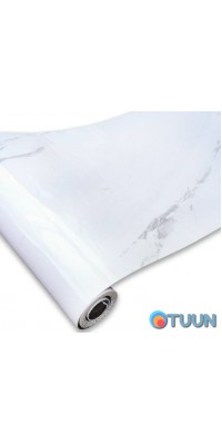 Self-adhesive vinyl tile in a roll white air marble 3000x600x2mm Gloss SW-00001287