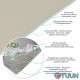 Self-adhesive vinyl tile in a roll beige canvas 0.6 * 3m * 2mm Mat SW-00002036