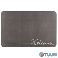 Влагопоглощающий коврик серый "Welcome" 38*58CM*3MM (D) SW-00001559