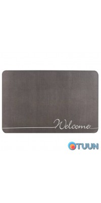 Moisture-absorbing mat gray "Welcome" 38*58CM*3MM (D) SW-00001559