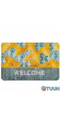 Moisture-absorbing mat cubes "Welcome" 38*58CM*3MM (D) SW-00001561