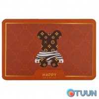 Moisture-absorbing mat "Happy" 38*58CM*3MM (D) SW-00001565 Moisture-absorbing mat "Happy" 38*58CM*3MM (D) SW-00001565
